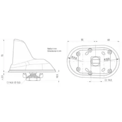 Blaupunkt DAB-A-GPS-a, takantenn med DAB/DAB+/AM/FM och GPS