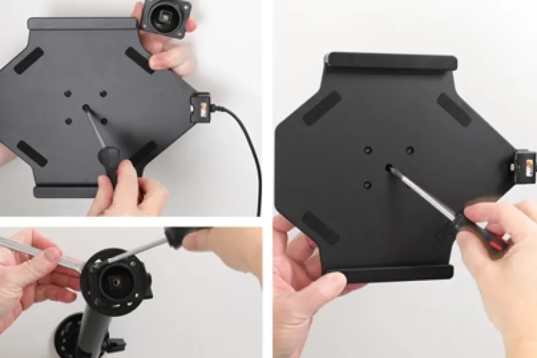 Brodit Aktiv hållare för fast installation, Apple iPad 10.2 7th Gen (A2197, A2198, A2200)/8th Gen (A2428, A2429, A2430, A2270)/9th Gen (A2602, A2603, A2604, A2605)