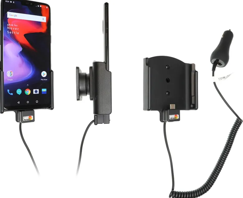 Brodit Aktiv hållare med cigg-kontakt, OnePlus 6/6T