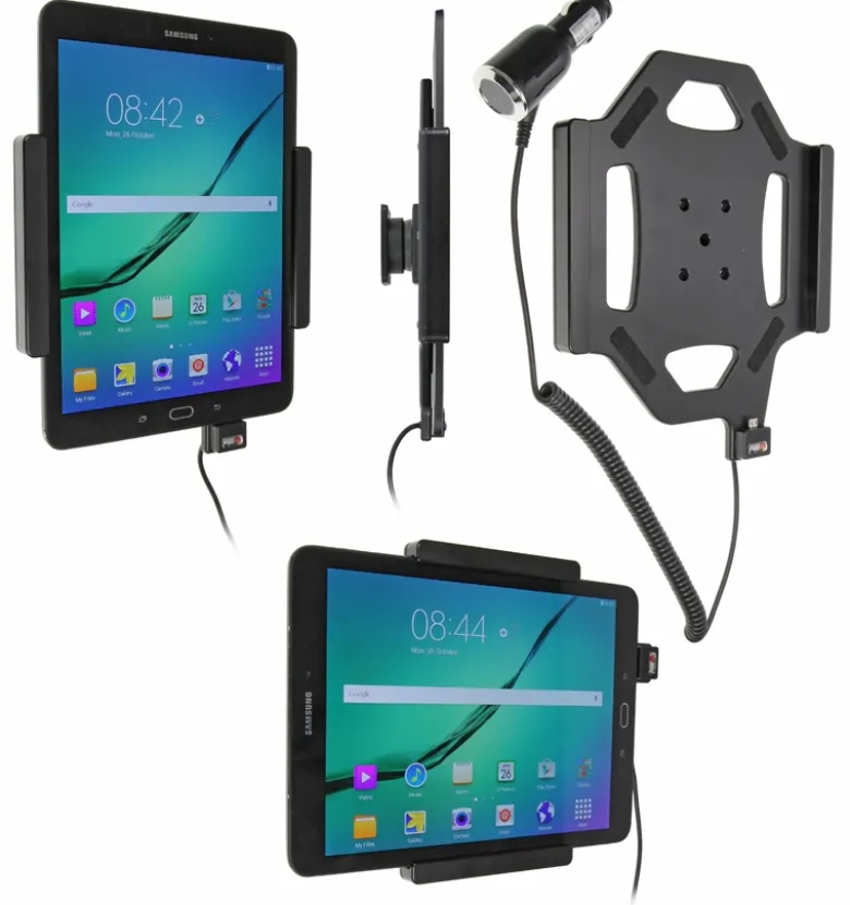 Brodit Aktiv hållare med cigg-kontakt, Samsung Galaxy Tab S2 9.7 SM-T810/SM-T813/SM-T815/SM-T819