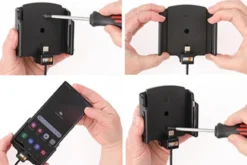 Brodit Aktiv hållare med USB-kabel och cigg-adapter, Samsung Galaxy S22 Ultra 5G (SM-S908B/SM-S908B/DS)