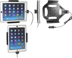 Brodit Aktiv hållare med USB-kabel och cigg-adapter, Apple iPad 5th Gen (A1822, A1823)/9.7 6th Gen (A1893, A1954)/9.7 New/Air (A1474, A1475, A1476)