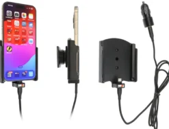 Brodit Aktiv hållare med USB-kabel och cigg-adapter, Apple iPhone 15 Pro Max