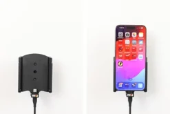 Brodit Aktiv hållare med USB-kabel och cigg-adapter, Apple iPhone 15 Pro Max