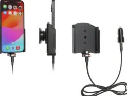 Brodit Aktiv hållare med USB-kabel och cigg-adapter, Apple iPhone 15 Plus
