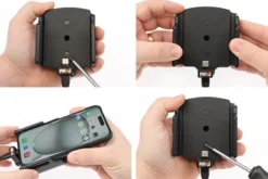 Brodit Aktiv hållare med USB-kabel och cigg-adapter, Apple iPhone 15/15 Pro/16/16 Pro/16e