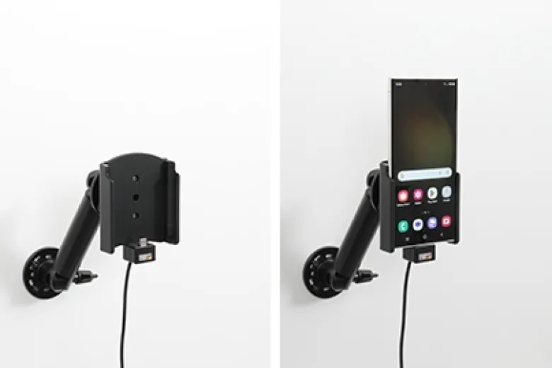 Brodit Aktiv hållare med USB-kabel och cigg-adapter, Samsung Galaxy S23 Ultra SM-S918B/DS