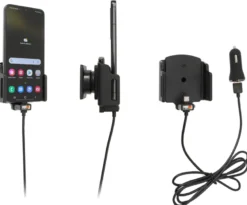 Brodit Aktiv hållare med USB-kabel och cigg-adapter, Samsung Galaxy S22 5G SM-S901B/SM-S901B/DS