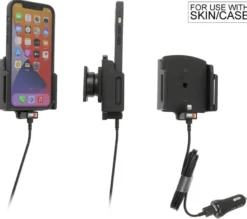Brodit Aktiv hållare med USB-kabel och cigg-adapter, Apple iPhone 12/12 Pro/12 Pro Max/13/13 Pro/13 Pro Max/14/14 Plus/14 Pro Max