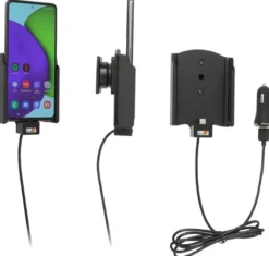 Brodit Aktiv hållare med USB-kabel och cigg-adapter, Samsung Galaxy A52 SM-A52F/DS/A52S 5G SM-A528B. SM-A528B/DS