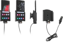 Brodit Aktiv hållare med USB-kabel och cigg-adapter, Samsung Galaxy S20 Ultra 5G (SM-G988B)/S21 Ultra 5G SM-G9988/DS