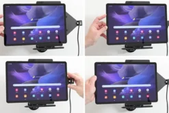 Brodit Aktiv hållare med USB-kabel och cigg-adapter, Samsung Galaxy Tab S7 FE SM-T733