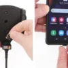 Brodit Aktiv hållare med USB-kabel och cigg-adapter, Samsung Galaxy Xcover Pro SM-G715