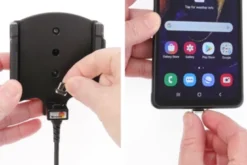 Brodit Aktiv hållare med USB-kabel och cigg-adapter, Samsung Galaxy Xcover Pro SM-G715