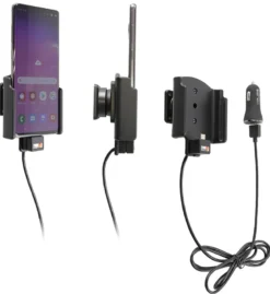 Brodit Aktiv hållare med USB-kabel och cigg-adapter, Samsung Galaxy S10+