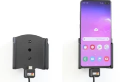 Brodit Aktiv hållare med USB-kabel och cigg-adapter, Samsung Galaxy S10+