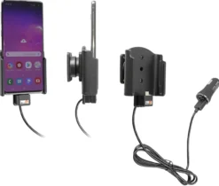 Brodit Aktiv hållare med USB-kabel och cigg-adapter, Samsung Galaxy S10