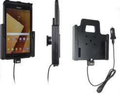 Brodit Aktiv hållare med USB-kabel och cigg-adapter, Samsung Galaxy Tab Active 2 SM-T390/SM-T395/3 SM-T570/SM-T575