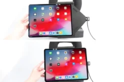 Brodit Aktiv hållare med USB-kabel och cigg-adapter, Apple iPad Air 13 2024 (A2898, A2899, A2900)/Air 13 2025 M3 (A3268, A3268, A2371)/Pro 12,9 2018 (A1876, A1895, A1983, A2014)/Pro 12.9 2020 (A2069, A2232, A2229)/Pro 12.9 5th Gen 2021 (A2378, A2379, A24