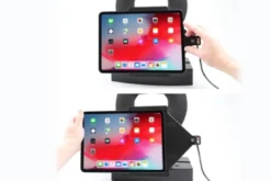 Brodit Aktiv hållare med USB-kabel och cigg-adapter, Apple iPad Air 11 (A2902, A2903, A2904)/Air 11 2025 M3 (A3266, A3267, A2370)/Air 4th Gen (A2072, A2316, A2324, A2325)/Air 5th Gen (A2588, A2589, A2591)/Pro 11 2018 (A1980, A2013, A1934, A1979)/Pro 11 20