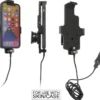Brodit Aktiv hållare med USB-kabel och cigg-adapter, Apple iPhone 11/12/12 Pro/13/13 Pro/XR
