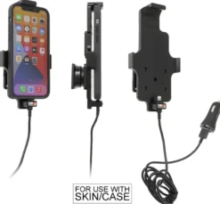 Brodit Aktiv hållare med USB-kabel och cigg-adapter, Apple iPhone 11/12/12 Pro/13/13 Pro/XR