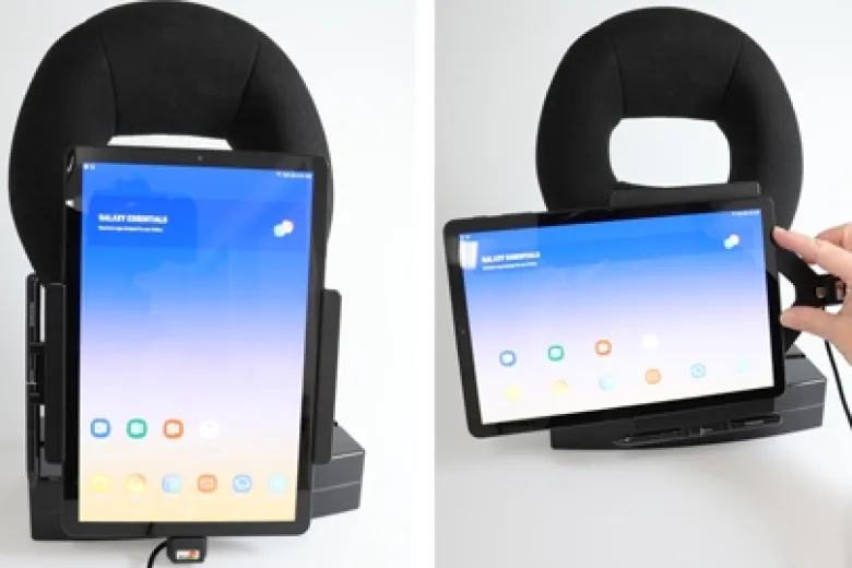 Brodit Aktiv hållare med USB-kabel och cigg-adapter, Samsung Galaxy Tab S4 10.5 SM-T830/SM-T835