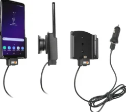 Brodit Aktiv hållare med USB-kabel och cigg-adapter, Samsung Galaxy S9