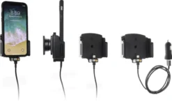 Brodit Aktiv hållare med USB-kabel och cigg-adapter, Apple iPhone 11/11 Pro/X/XR/Xs