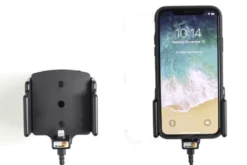 Brodit Aktiv hållare med USB-kabel och cigg-adapter, Apple iPhone 11/11 Pro/X/XR/Xs