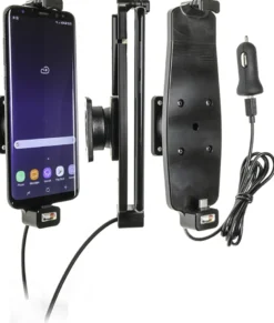 Brodit Aktiv hållare med USB-kabel och cigg-adapter, Samsung Galaxy S10+/S8+/S9+