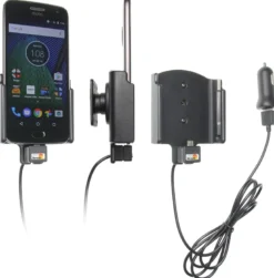 Brodit Aktiv hållare med USB-kabel och cigg-adapter, Motorola Moto G5 Plus