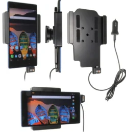 Brodit Aktiv hållare med USB-kabel och cigg-adapter, Lenovo Tab 3 7