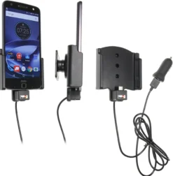 Brodit Aktiv hållare med USB-kabel och cigg-adapter, Motorola Moto Z Force Droid