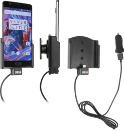 Brodit Aktiv hållare med USB-kabel och cigg-adapter, OnePlus 3/3T