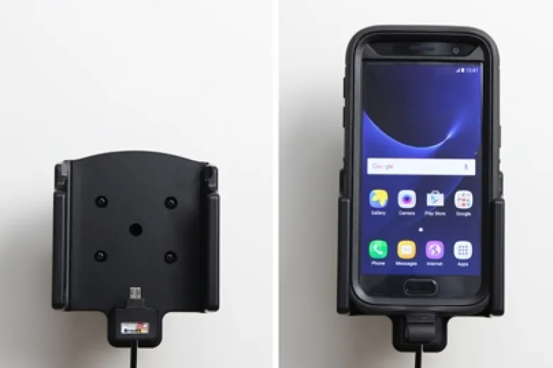 Brodit Aktiv hållare med USB-kabel och cigg-adapter, Samsung Galaxy S7