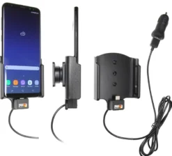 Brodit Aktiv hållare med USB-kabel och cigg-adapter, Samsung Galaxy S8+