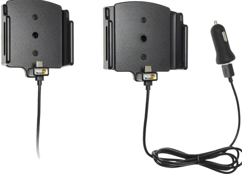 Brodit Aktiv hållare med USB-kabel och cigg-adapter, Samsung Galaxy S24 Ultra SM-S928B/DS/S24+ SM-S926B/DS/S25 Ultra/S25+