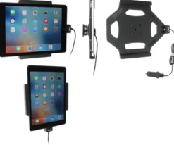 Brodit Aktiv hållare med USB-kabel och cigg-adapter, Apple iPad Air 2 (A1566, A1567)/Pro 9.7 (A1673, A1674, A1675)
