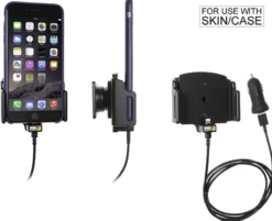Brodit Aktiv hållare med USB-kabel och cigg-adapter, Apple iPhone 11/11 Pro/6 Plus/6S Plus/7 Plus/8 Plus/X/XR/Xs/Xs Max
