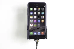 Brodit Aktiv hållare med USB-kabel och cigg-adapter, Apple iPhone 11/11 Pro/6 Plus/6S Plus/7 Plus/8 Plus/X/XR/Xs/Xs Max