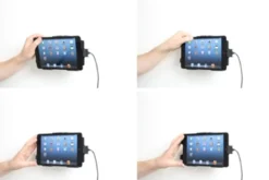 Brodit Aktiv hållare med USB-kabel och cigg-adapter, Apple iPad Mini (A1432, A1454, A1455)