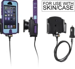 Brodit Aktiv hållare med USB-kabel och cigg-adapter, Apple iPhone 5/5C/5S/SE