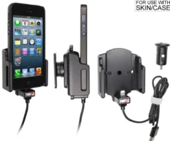 Brodit Aktiv hållare med USB-kabel och cigg-adapter, Apple iPhone 5/5C/5S/SE