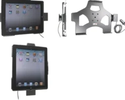 Brodit Aktiv hållare med USB-kabel och cigg-adapter, Apple iPad 2 (A1395, A1396, A1397)/3rd Gen (A1416, A1430, A1403)