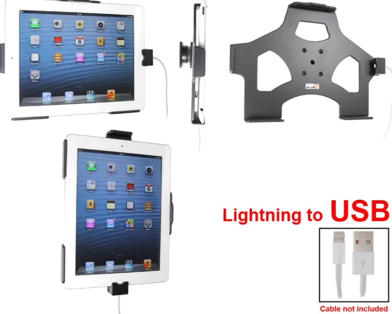 Brodit Hållare för Kabelanslutning, Apple iPad 4th Gen (A1458, A1459, A1460)/With Retina (Lightning Connector)