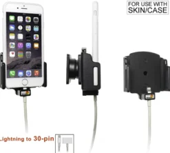 Brodit Hållare för Kabelanslutning, Apple iPhone 6/6S/7/8/SE 2nd Gen 2020/X/Xs