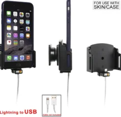 Brodit Hållare för Kabelanslutning, Apple iPhone 11/6 Plus/6S Plus/7 Plus/8 Plus/X/XR/Xs/Xs Max