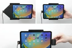 Brodit Hållare med fjäder-lås, Apple iPad 10th Gen (A2696, A2757, A2777)/2025 A16 (A3354, A3355, A3356)