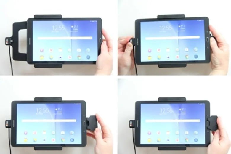 Brodit Hållare med fjäder-lås, Samsung Galaxy Tab E 9.6